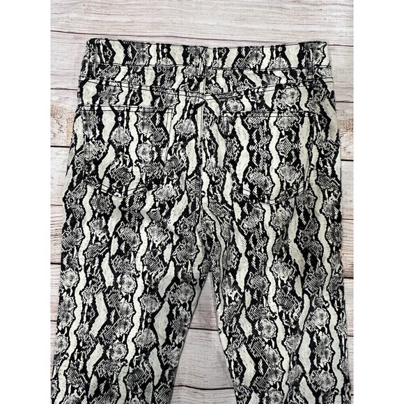 Wild Fable Womens Skinny Pants  Snakeskin Print High Rise Stretch Black/Beige 6 - Picture 4 of 6